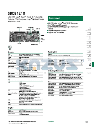 SBC81210VGG-B65 datasheet - DisplayPort supported