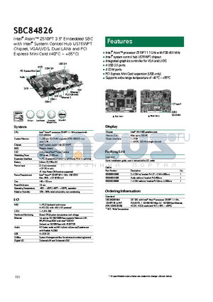 SBC84826VGEA datasheet - 4 USB 2.0 ports