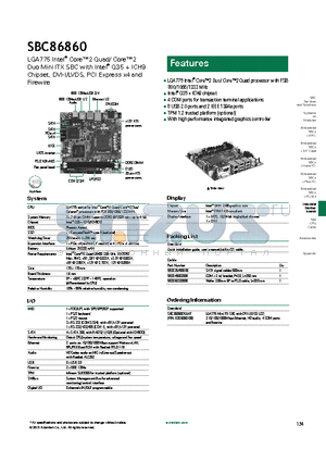 SBC86860DGGAF datasheet - TPM 1.2 trusted platform