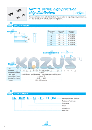 RN1220E-50-F-T5 datasheet - high-precision chip distributors