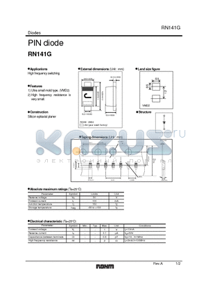 RN141G datasheet - PIN diode