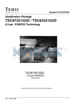 TSC87251G2D datasheet - 0.5 Um SCMOS3 Technology