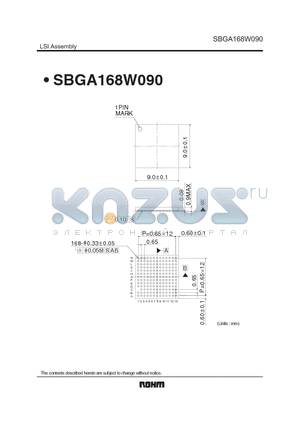 SBGA168W090 datasheet - LSI Assembly