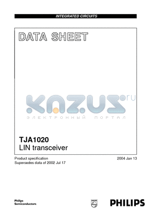 TJA1020T datasheet - LIN transceiver