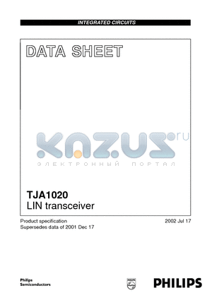 TJA1020 datasheet - LIN transceiver