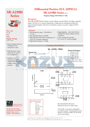 SR-B29BC-FREQ datasheet - Frequency Range: 250.0 MHz-1.7 GHz