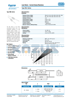 SBL4R015J datasheet - Low Ohmic - Current Sense Resistors