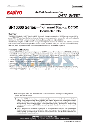 SR10040 datasheet - Ultrathin Miniature Package 1-channel Step-up DC/DC Converter ICs