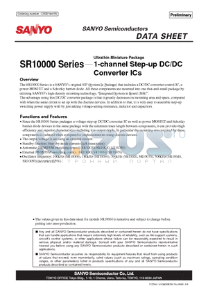 SR10020 datasheet - Ultrathin Miniature Package 1-channel Step-up DC/DC Converter ICs