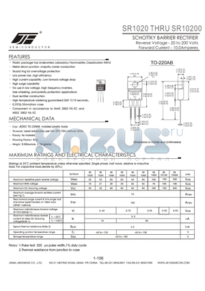 SR10150 datasheet - SCHOTTKY BARRIER DIODE CHIPS