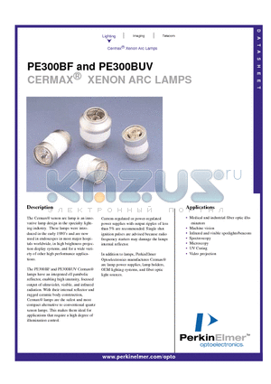 PE300BF datasheet - CERMAX XENON ARC LAMPS
