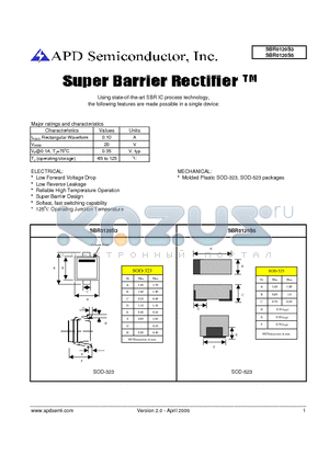 SBR0120S3 datasheet - Super barrier rectifier