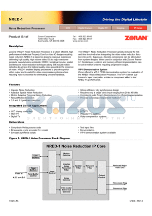 NRED-1 datasheet - Noise Reduction Processor