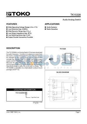 TK15328MTL/328 datasheet - Audio Analog Switch