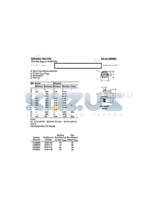 SBR80 datasheet - SCHOTTKY RECTIFIER