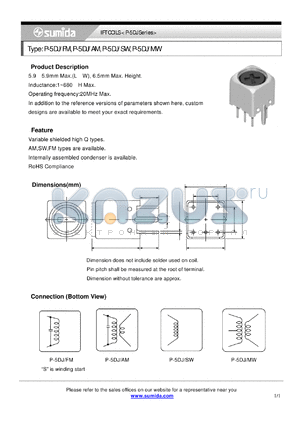 P-5DJ datasheet - IFT COILS < P-5DJ Series>