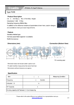 P-5FB datasheet - IFT COILS