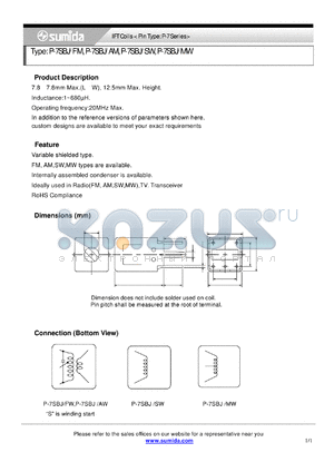 P-7SBJ datasheet - IFT Coils