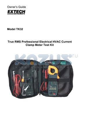 TK32 datasheet - True RMS Professional Electrical HVAC Current Clamp Meter Test Kit