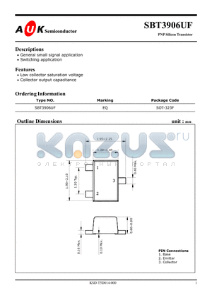 SBT3906UF datasheet - PNP Silicon Transistor