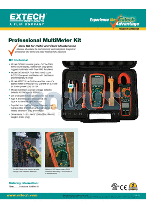 TK505 datasheet - Professional MultiMeter Kit