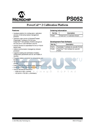 PS050 datasheet - PowerCal 2 Calibration Platform