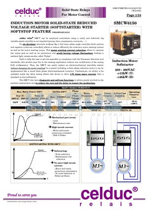 SMCW6150 datasheet - Solid State Relays For Motor Control