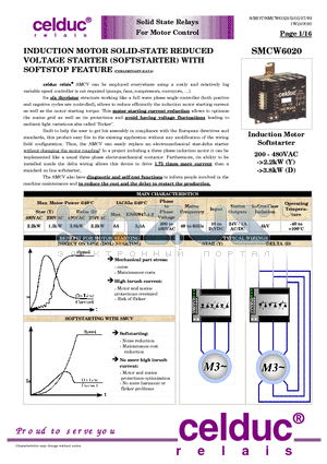 SMCW6020 datasheet - Solid State Relays For Motor Control