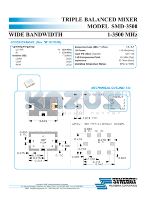 SMD-3500 datasheet - TRIPLE BALANCED MIXER