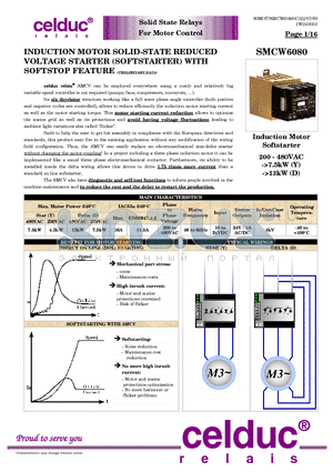 SMCW6080 datasheet - Solid State Relays For Motor Control