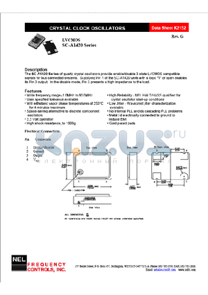 SC-1421-FREQ datasheet - Crystal Clock Oscillators