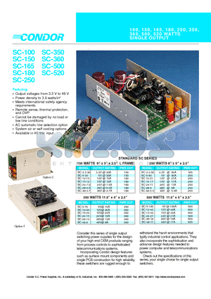SC-250 datasheet - Output voltages from 3.3 V to 48 V