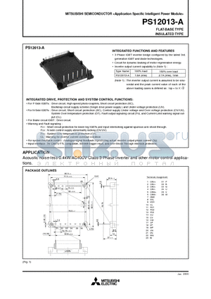 PS12013-A datasheet - FLAT-BASE TYPE INSULATED TYPE