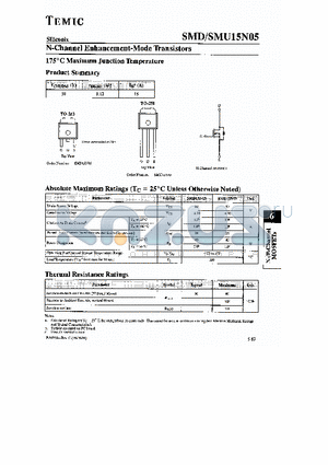SMD15N05 datasheet - N-Channel Enhancement-Mode Transistors