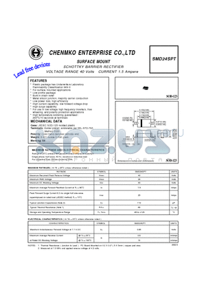 SMD24SPT datasheet - SCHOTTKY BARRIER RECTIFIER