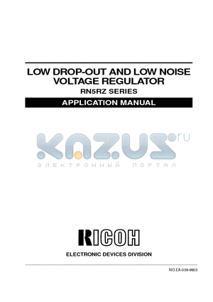 RN5RZ36LC-TL datasheet - LOW DROP-OUT AND LOW NOISE VOLTAGE REGULATOR