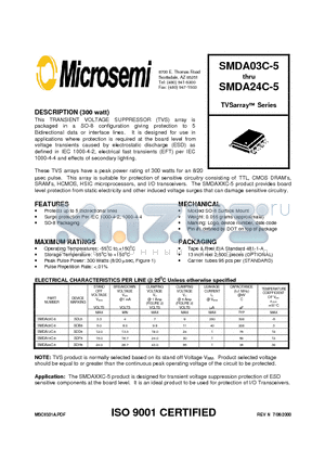 SMDA03C-5 datasheet - TVSarray Series