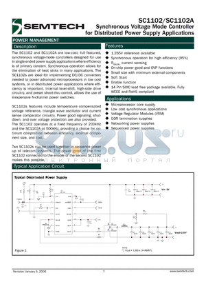 SC1102_06 datasheet - Synchronous Voltage Mode Controller for Distributed Power Supply Applications