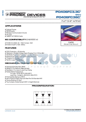 P0406FC12C datasheet - FLIP CHIP ARRAY