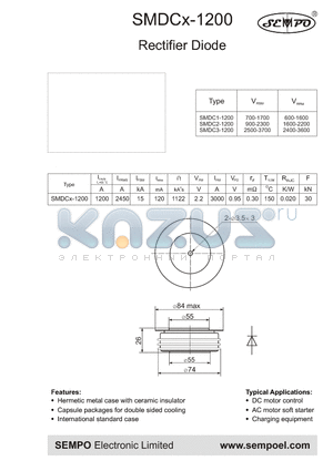 SMDC1-1200 datasheet - RECTIFIER DIODE