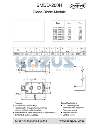 SMDD-200H datasheet - Diode-Diode Module