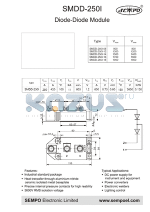 SMDD-250I-14 datasheet - Diode-Diode Module