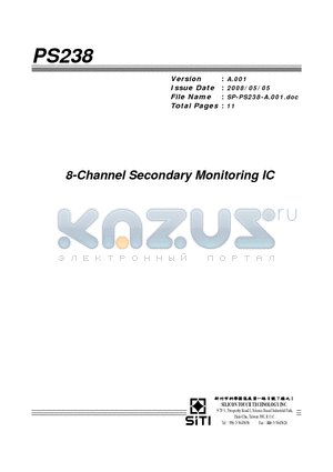 PS238 datasheet - 8-Channel Secondary Monitoring IC