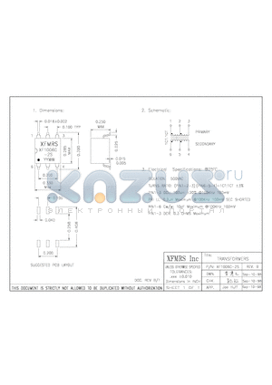 X1006C2S datasheet - TRANSFORMERS