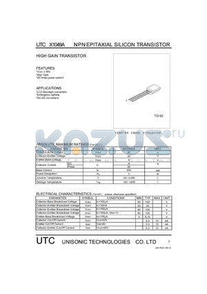 X1049A datasheet - HIGH GAIN TRANSISTOR