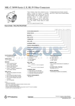 TKJA0E11BILN datasheet - Filter Connectors