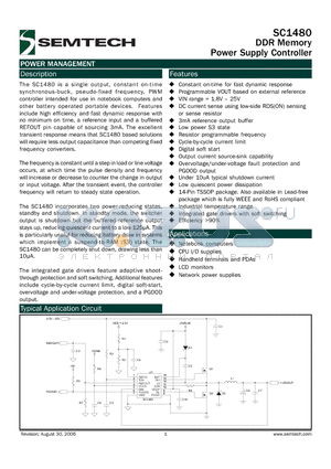 SC1480EVB datasheet - DDR Memory Power Supply Controller