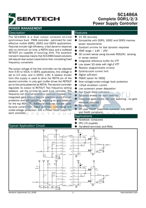 SC1486AEVB datasheet - Complete DDR1/2/3 Power Supply Controller