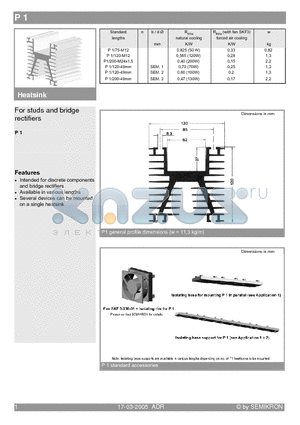 P1/200-49 datasheet - For studs and bridge rectifiers