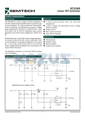 SC1548_04 datasheet - Linear FET Controller